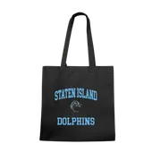 W Republic College Of Staten Island Dolphins Institutional Tote Bags Natural 1102-676