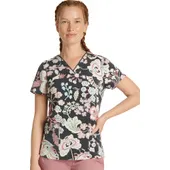 Healing Hands Women's Amanda Loving My Skin Print Scrub Top 2266