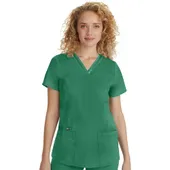 Healing Hands Women's Jasmine V-Neck Stretch Solid Scrub Top 2278