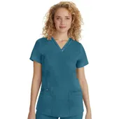 Healing Hands Women's Jasmine V-Neck Stretch Solid Scrub Top 2278