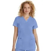 Healing Hands Women's Jasmine V-Neck Stretch Solid Scrub Top 2278