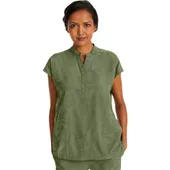 Healing Hands Women's Journey Mandarin Collar Camo Scrub Top 2352