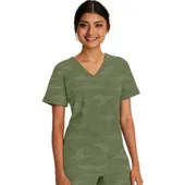 Healing Hands Women's Joy V-Neck Camo Scrub Top 2353