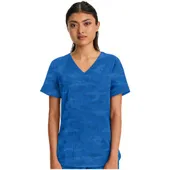 Healing Hands Women's Joy V-Neck Camo Scrub Top 2353