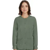 Healing Hands Women's Megan Button Front Solid Scrub Jacket 5500