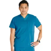 Cherokee Men's V-Neck Zip Pocket Scrub Top CK718A