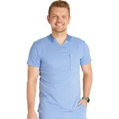 Cherokee Men's V-Neck Zip Pocket Scrub Top CK718A