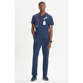 Infinity Men's Partial Zip V-Neck Scrub Top IN702A