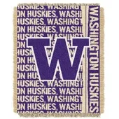 COL-019 Northwest Washington Huskies Double Play 46X60 Jacquard Throw 