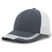 Adjustable Trucker/Baseball Curved-Bill Cap (Carbon w/Silver, White, Orange, Navy)