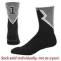 Adult Medium (Size 9-11) Team Numbered Fancy Calf Length Sports Sock (Each)