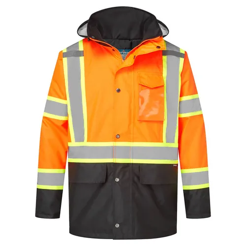 Portwest Hi-Vis X Back Contrast Winter Traffic Jacket CA369