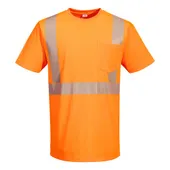 Portwest Hi-Vis Lightweight S/S T-Shirt Segmented Tape L044