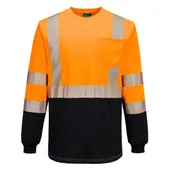 Portwest Hi-Vis Segmented Tape Contrast T-Shirt L/S S197