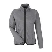 Core365 Women's Venture Heathered Stripe Full-Zip Jacket CE72W