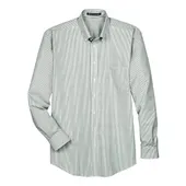 Devon & Jones Men's Crown Collection Banker Stripe Woven Dress Shirt D645