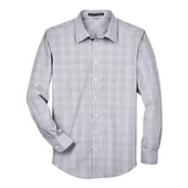 Devon & Jones Men's Crown Collection Glen Plaid Woven Dress Shirt DG520