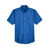 Harriton Men's Oxford Short Sleeve Shirt with Stain-Release M600S