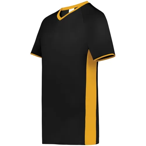 Adult V-Neck Baseball Jersey (AM - Red/Black) - Closeout Sale