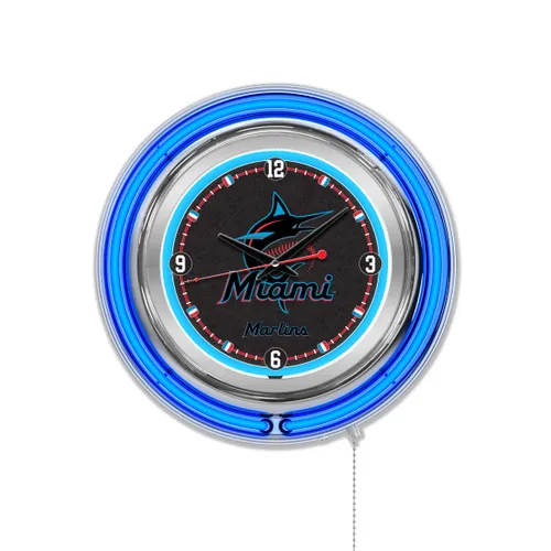 Holland Miami Marlins Double Neon Wall Clock. Free shipping.  Some exclusions apply.