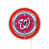 Holland Washington Nationals Double Neon Wall Clock