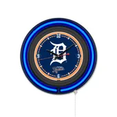 Holland Detroit Tigers Double Neon Wall Clock