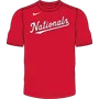 Nike MLB Adult Short Sleeve Dri-Fit Crew Neck Tee Washington Nationals N223