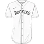Nike MLB Youth Dri-Fit Full Button Jersey Colorado Rockies NY40