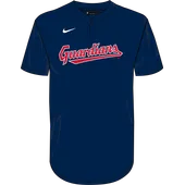 Nike MLB Youth Dri-Fit 1-Button Pullover Jersey Cleveland Guardians NY83