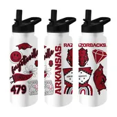 Logo Brands Arkansas 34Oz Native Quencher Bottle 108-S34qb-63 Arkansas Razorbacks