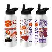 Logo Brands Clemson 34Oz Native Quencher Bottle 123-S34qb-63 Clemson Tigers