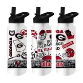 Logo Brands Georgia 34Oz Native Quencher Bottle 142-S34qb-63 Georgia Bulldogs