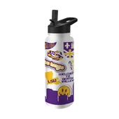 Logo Brands Lsu 34Oz Native Quencher Bottle 162-S34qb-63 Lsu Tigers