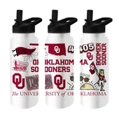 Logo Brands Oklahoma 34Oz Native Quencher Bottle 192-S34qb-63 Oklahoma Sooners