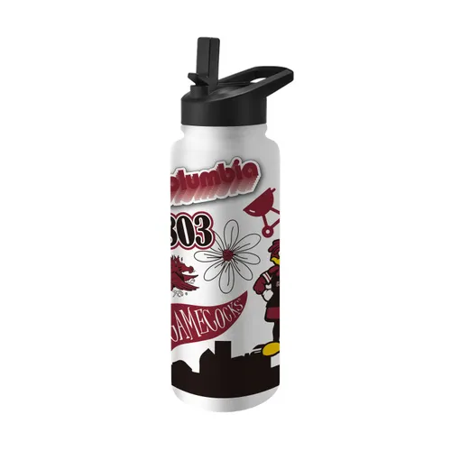 Logo Brands South Carolina 34Oz Native Quencher Bottle 208-S34qb-63 South Carolina Gamecocks