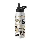 Logo Brands Wake Forest 34Oz Native Quencher Bottle 236-S34qb-63 Wake Forest Demon Deacons