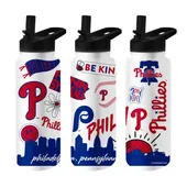 Logo Brands Philadelphia Phillies 34Oz Native Quencher Bottle 522-S34qb-63 Philadelphia Phillies