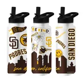 Logo Brands San Diego Padres 34Oz Native Quencher Bottle 524-S34qb-63 San Diego Padres