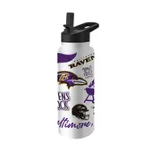 Logo Brands Baltimore Ravens 34Oz Native Quencher Bottle 603-S34qb-63 Baltimore Ravens