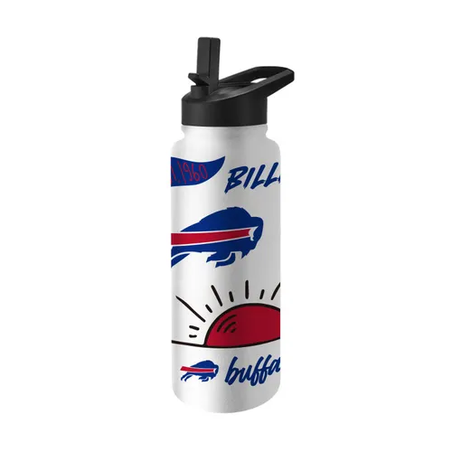 Logo Brands Buffalo Bills 34Oz Native Quencher Bottle 604-S34qb-63 Buffalo Bills