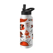Logo Brands Cincinnati Bengals 34Oz Native Quencher Bottle 607-S34qb-63 Cincinnati Bengals