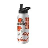 Logo Brands Cleveland Browns 34Oz Native Quencher Bottle 608-S34qb-63 Cleveland Browns