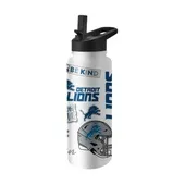 Logo Brands Detroit Lions 34Oz Native Quencher Bottle 611-S34qb-63 Detroit Lions
