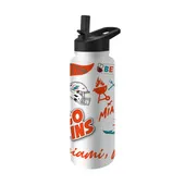 Logo Brands Miami Dolphins 34Oz Native Quencher Bottle 617-S34qb-63 Miami Dolphins