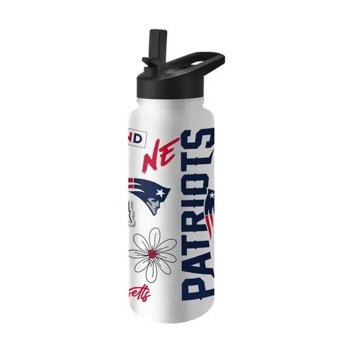 Logo Brands New England Patriots 34Oz Native Quencher Bottle 619-S34qb-63 New England Patriots