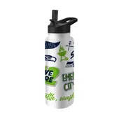 Logo Brands Seattle Seahawks 34Oz Native Quencher Bottle 628-S34qb-63 Seattle Seahawks