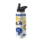 Logo Brands La Rams 34Oz Native Quencher Bottle 629-S34qb-63 Los Angeles Rams