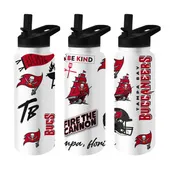 Logo Brands Tampa Bay Buccaneers 34Oz Native Quencher Bottle 630-S34qb-63 Tampa Bay Buccaneers
