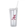 Logo Brands Alabama 22Oz Flipside Dbl Wall Clear Tumbler 102-Pd22ct-34 Alabama Crimson Tide