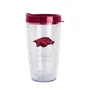 Logo Brands Arkansas 16Oz Flipside Dbl Wall Clear Tumbler 108-Pd16ct-34 Arkansas Razorbacks